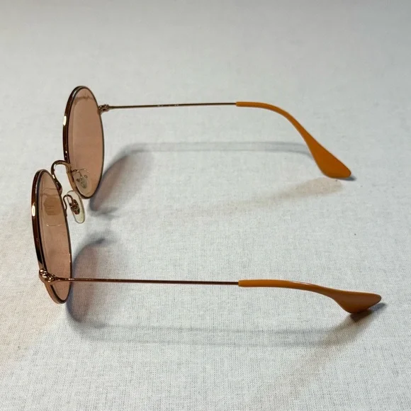 Ray-Ban Orange Round Sunglasses with Matching Brown Case Ray-Ban | Accessories | Rayban Round Metal Sunglasses With  main image 3